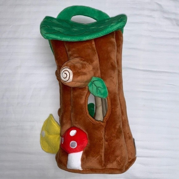 Lakeshore Learn & Play Plush Stuffed Animal Treehouse with Hideout Peek Holes - Picture 6 of 11